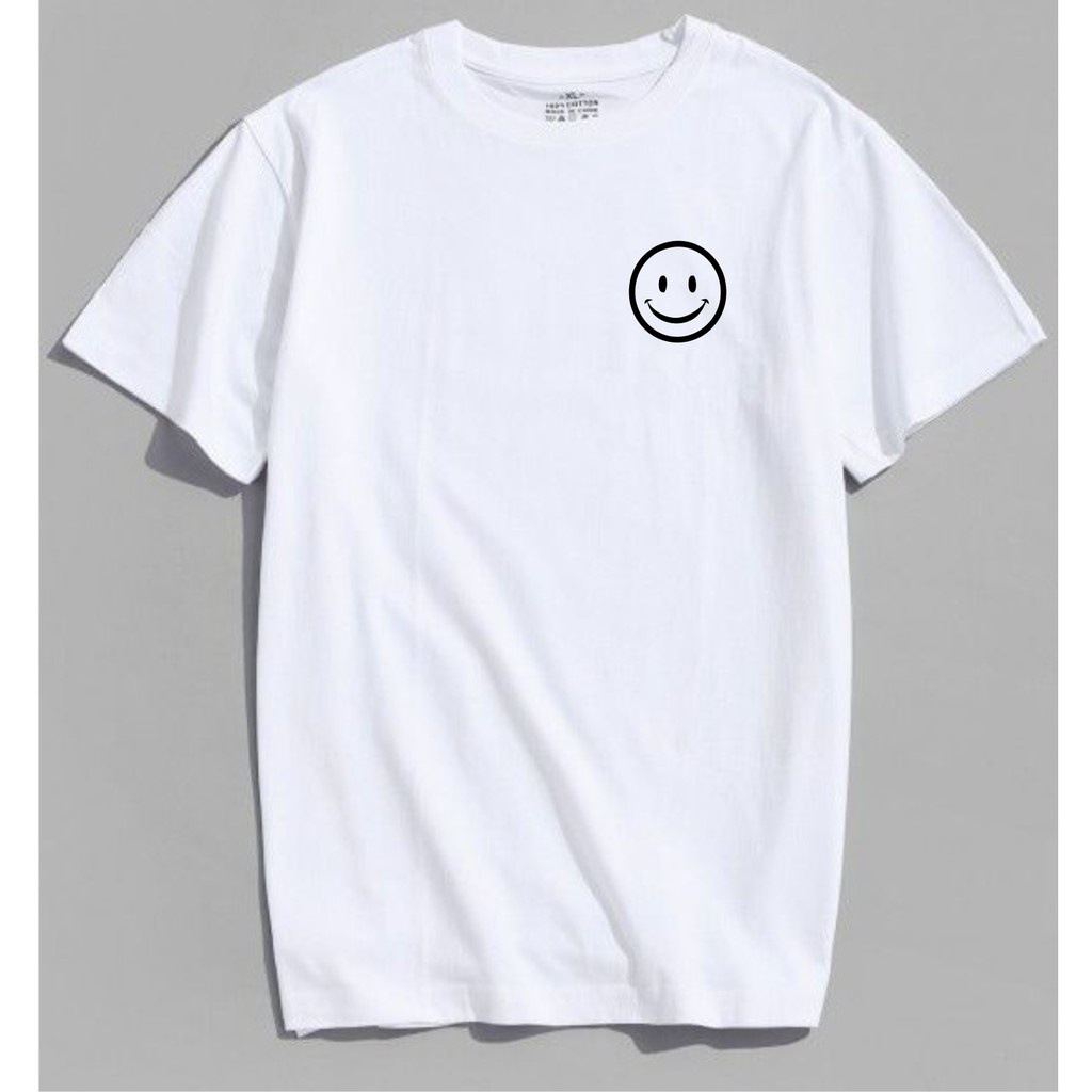 Tshirt Baju Kaos Distro Logo Smile Simpel