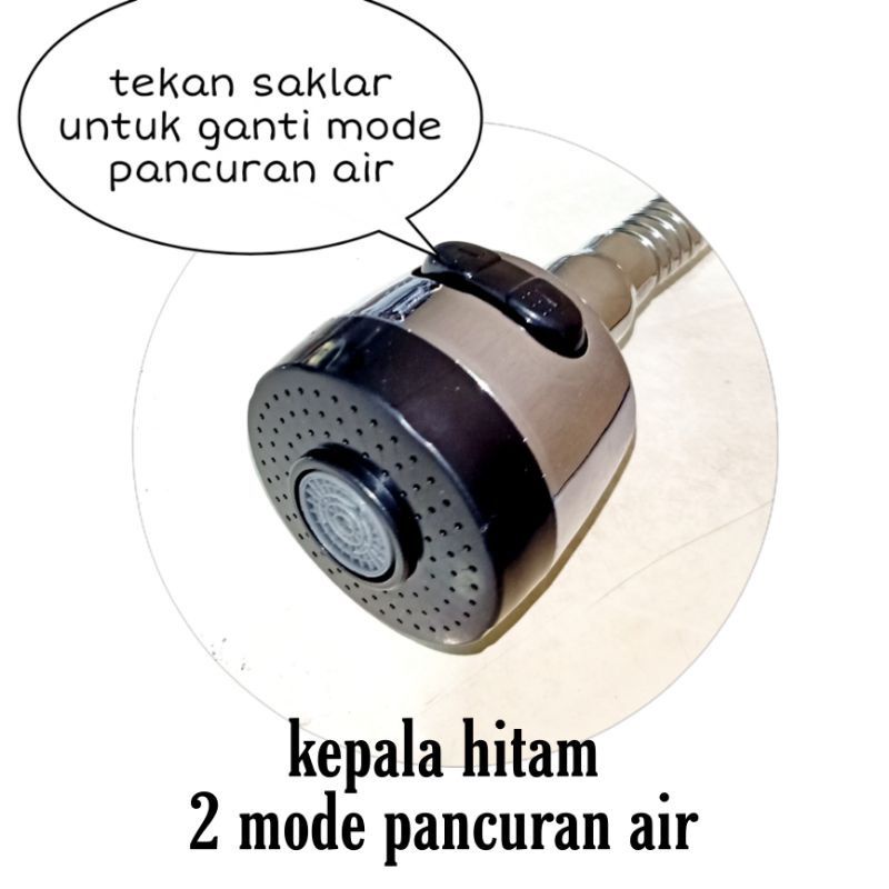 Kran Tembok Keran Angsa Cuci Piring Model Handle Depan Kran Sink Flexible 2 Mode