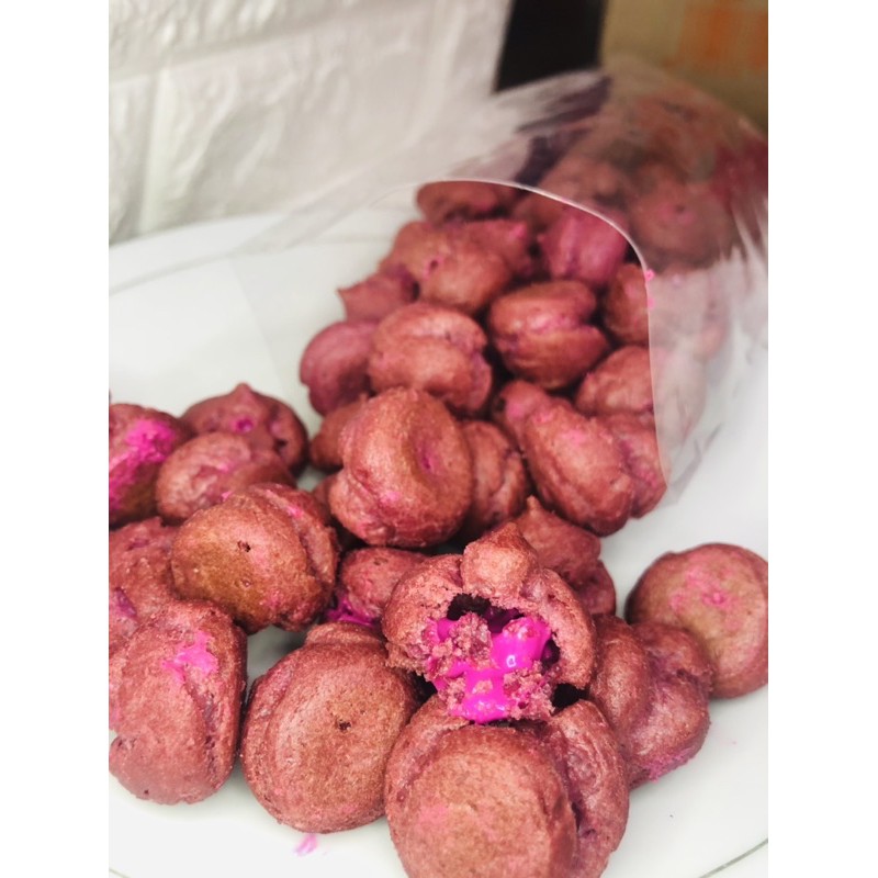 

1Kg Soes Coklat / Taro / Keju melted crunchy