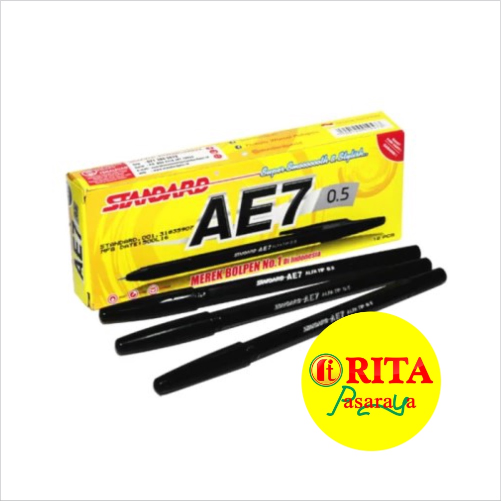 

Pulpen / Ballpoint Standar AE7 Isi 12 Pcs