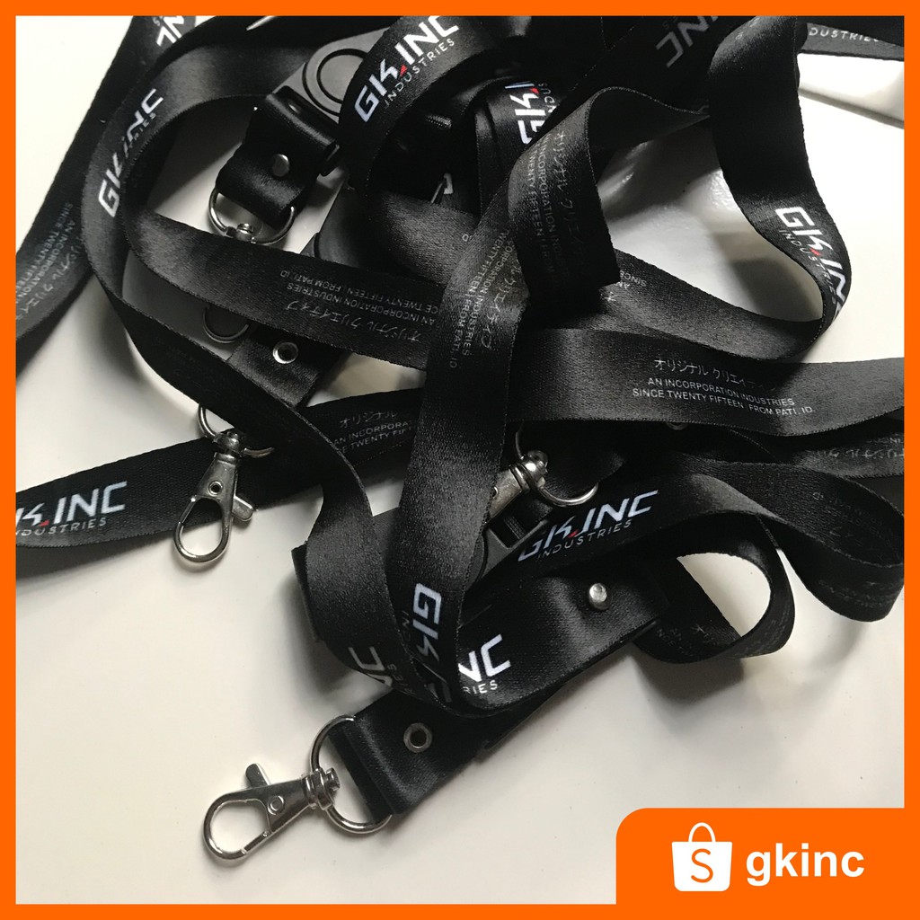 LANYARD CUSTOM BEBAS DESIGN BAHAN TISSUE TEBAL FULLPRINTING MINIMAL ORDER 10pcs GK.INC