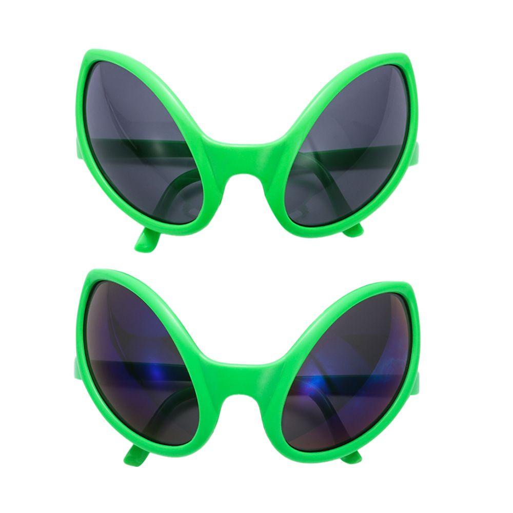 R-flower Green Alien Kacamata Anak-Anak Dan Dewasa Nikmat Pesta Halloween Alien Sunglasses