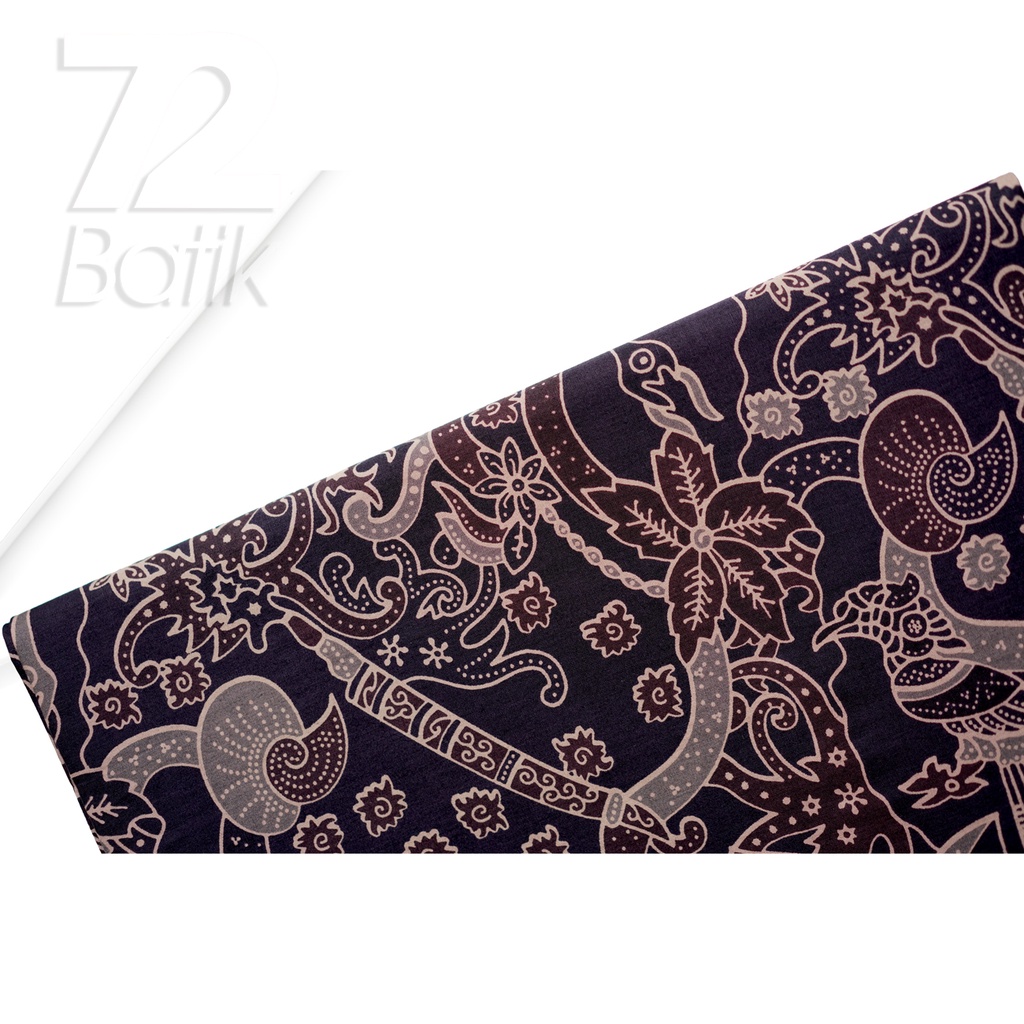 KAIN BATIK PREMIUM Bahan Katun Motif Burung Asmat Warna Hitam 721755 Cap 72 Jarik Jarit Samping Kebat Panjang Batik Katun Modern Premium Bahan Seragam Batik Pernikahan Kantor Keluarga Murah Kamen Jadi Batik Bali Lembaran