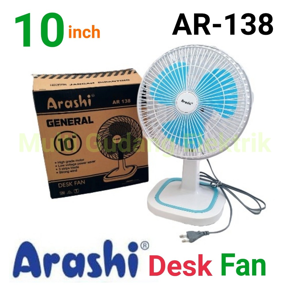 Kipas Angin Meja Arashi 10 Inch General Fan Desk Fan Arashi