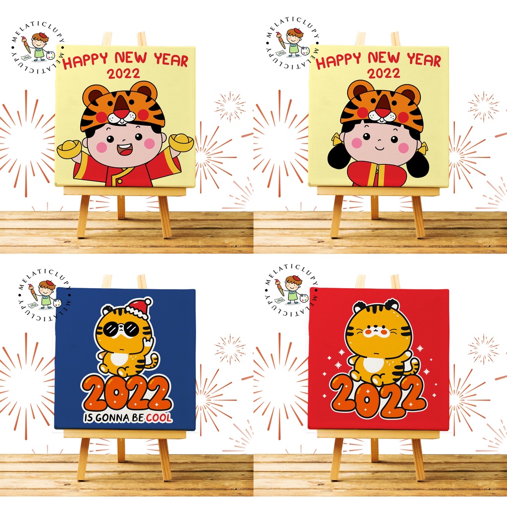 

PAINT BY NUMBER CANVAS 20x20cm GONG XI FA CAI IMLEK