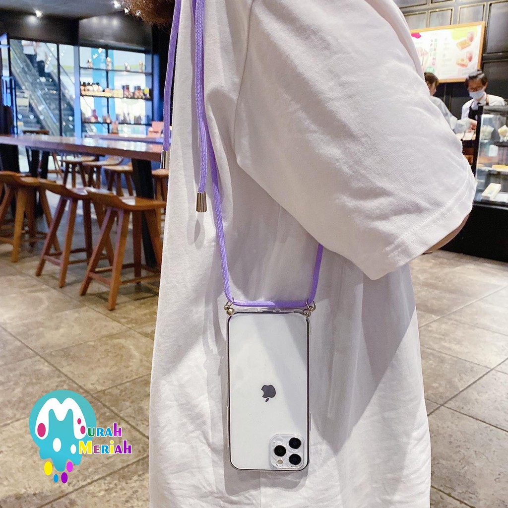 Softcase Slingcase Lanyard Bening Oppo Reno 2 2z 2f A91 3 4 4f F17 4z A92s 5 Pro K5 K3 A57 MM3558