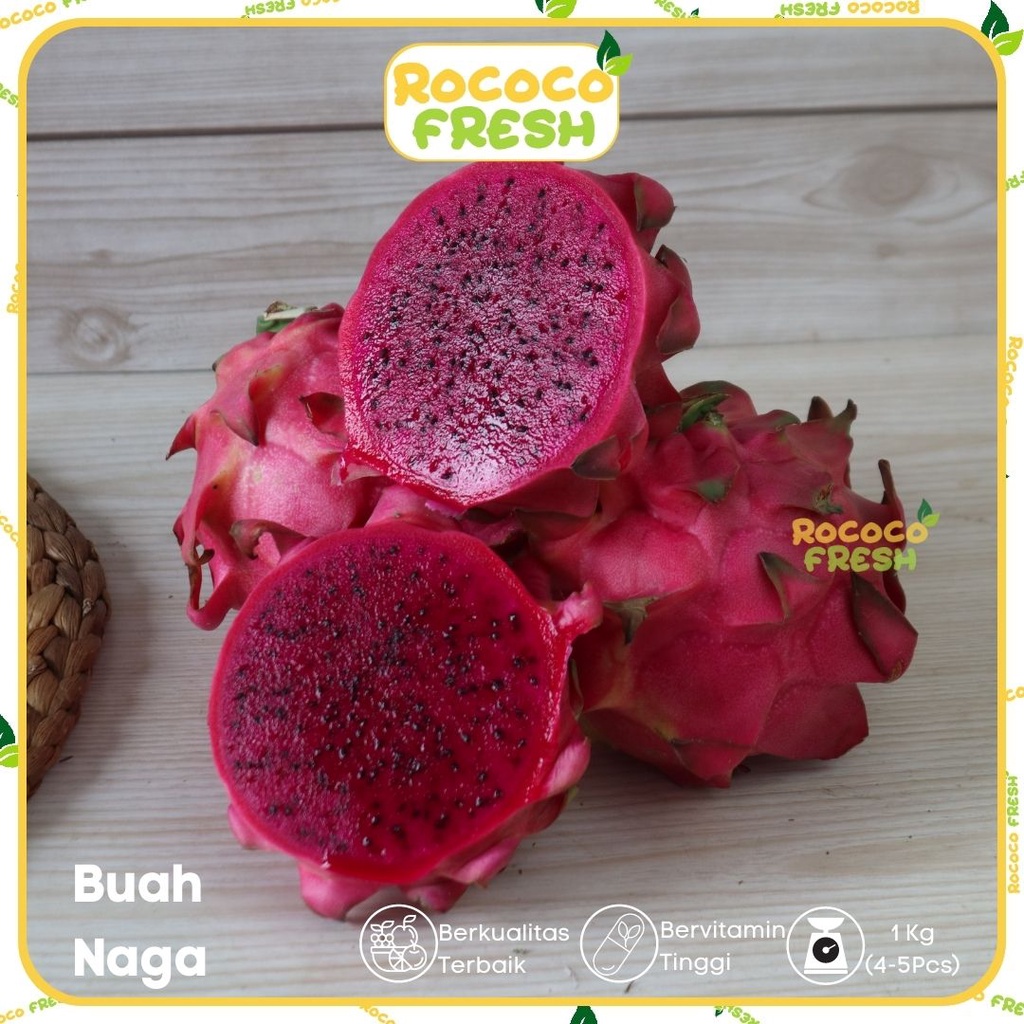 

Buah Naga Merah segar 1Kg Super Manis ROCOCOFRESH