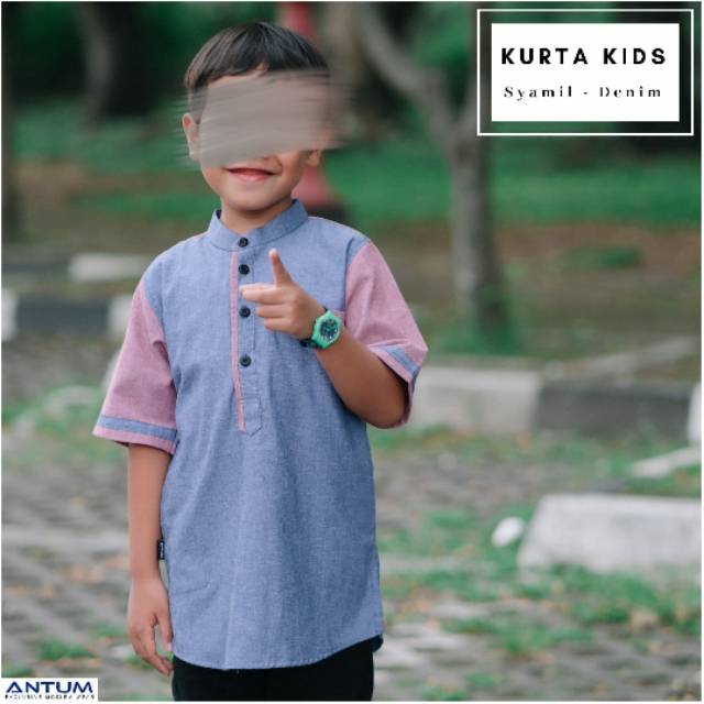 Kurta Kids Syamil XS-XL by Antum Exclusive Moslem Wear Kurta Koko Anak