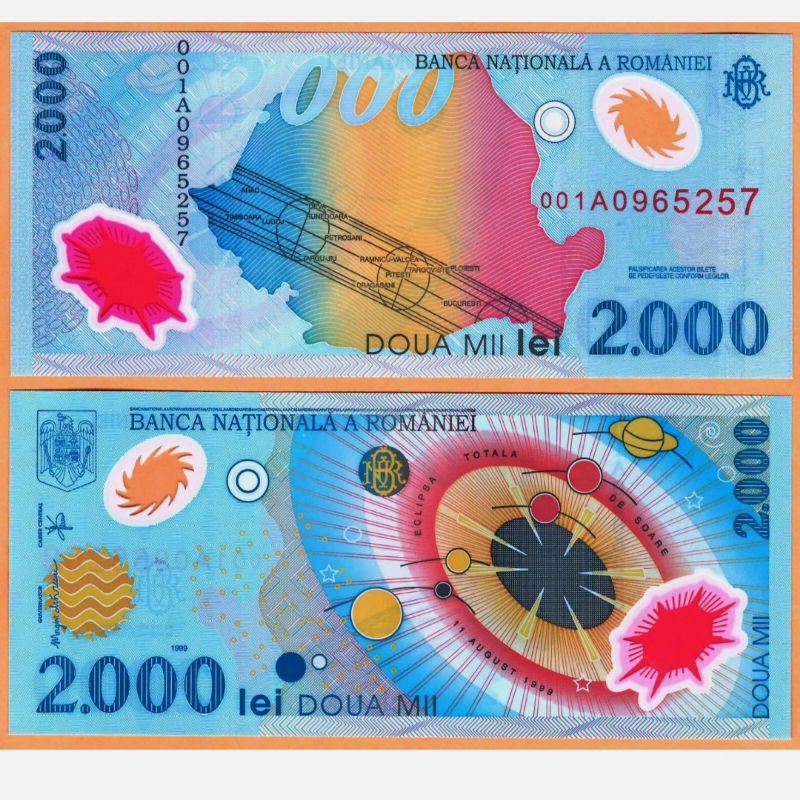 UANG ASING POLYMER ROMANIA 2000 LEI