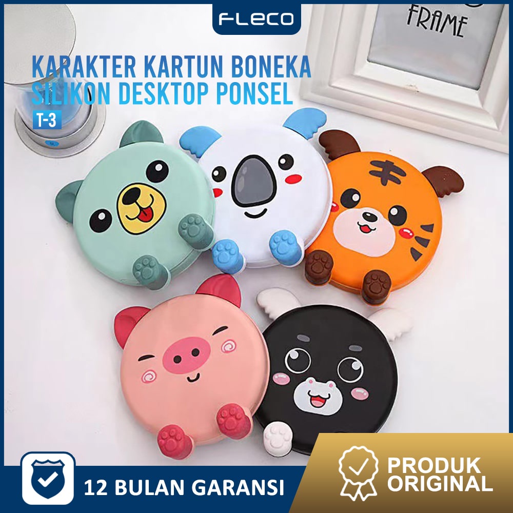 Holder Hp Karakter Murah Phone stand Holder universal Holder Handphone T3 original karakter 5D lucu Phone Holder FLECO