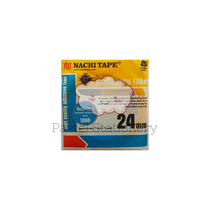 

Nachi Tape Solasi Selotip Bening 24mm - Isolasi Nachi 1 Inch x 72 Yard