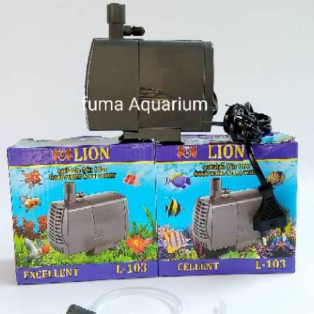 Lion 103 L-103 Pompa Filter Kolam Aquarium Hidroponik Low Watt Submersible Pump Power Head