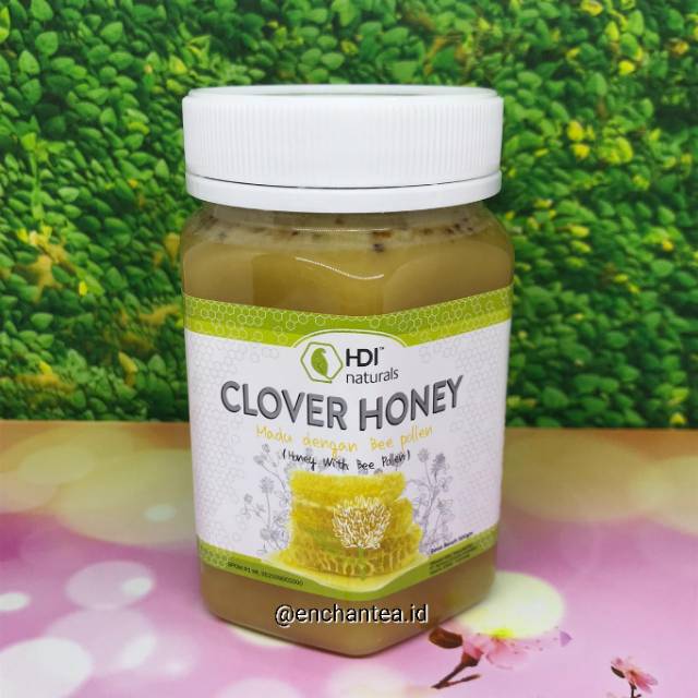 (500gram) HDI Honey Clover Madu Asli dengan Bee Pollen