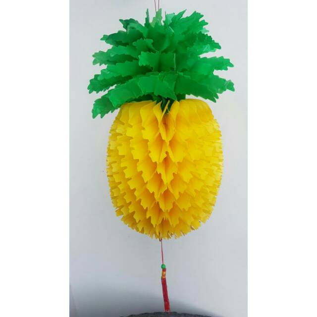 Hiasan I gantungan nenas. .nanas kuning Chinese new year 20cm