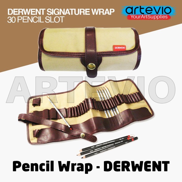 

Hemat Tempat Pensil / Pencil Case / Derwent Signature Canvas Pencil Wrap Limited