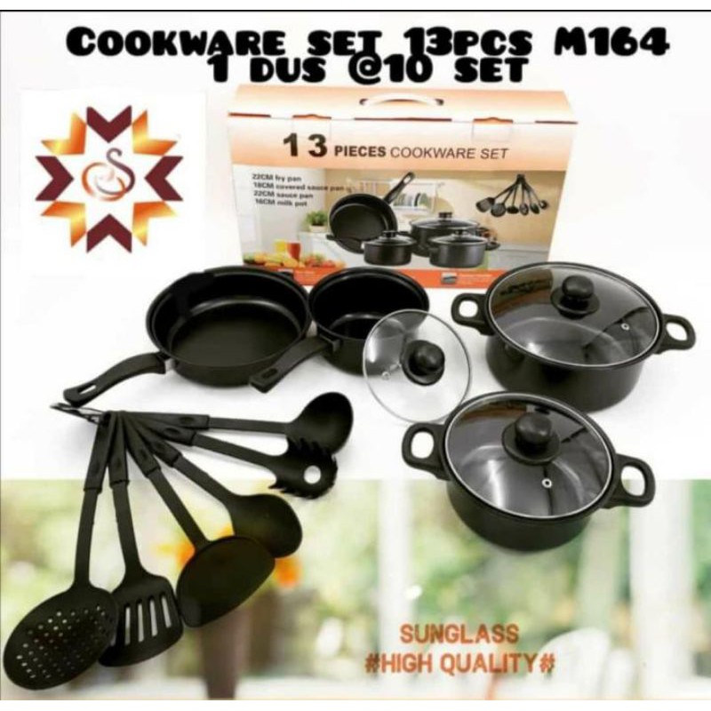 NT Merch -Cookware set / cookware set murah / cookware set 13pcs / cookware murah