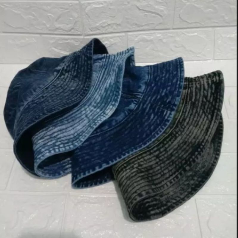 TOPI BUCKET DENIM TERLARIS PRIA DAN WANITA TOPI BUCKET