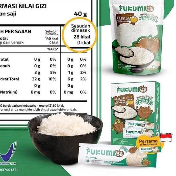 

[8.8 ]|SQ35|Fukumi beras porang box sachet shirataki beras diet instant rice low calories