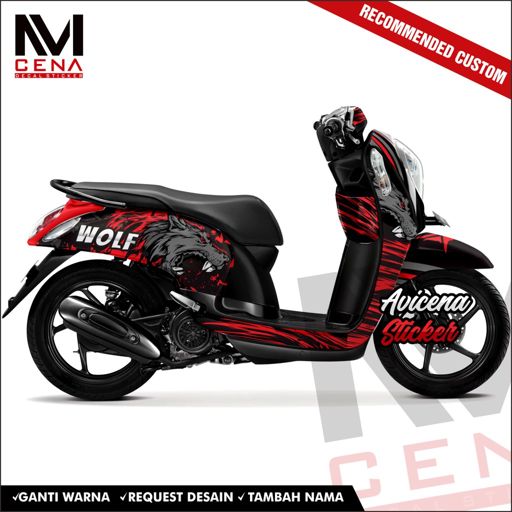 Sticker Decal scoopy full body Decal Sticker Scopy New Fi 2014 2015 2016 2017 Full Body wolf