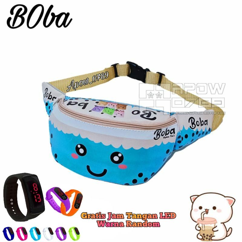 pdf waistbag anak free jam LED tas bahu anak tas slempang anak tas lucu