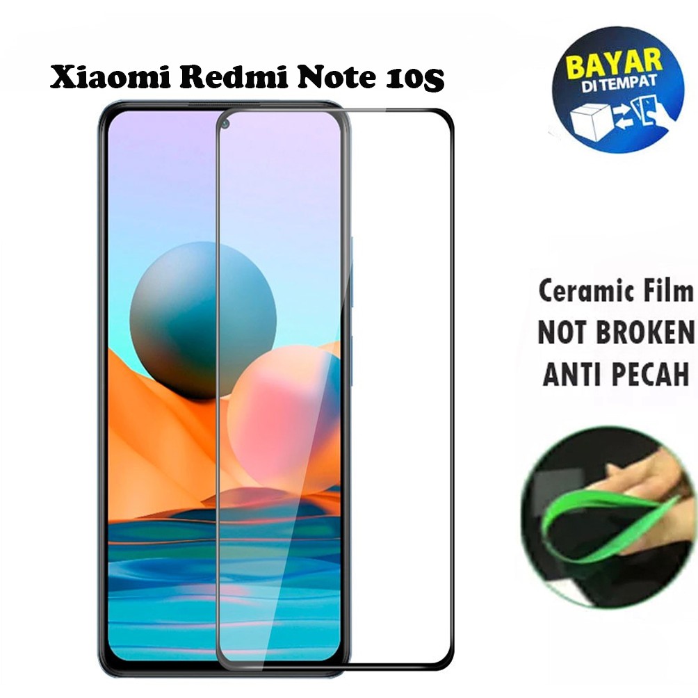 Tempered Glass Xiaomi Redmi Note 10S Full Cover / Full Screen Ceramic Film Anti Gores