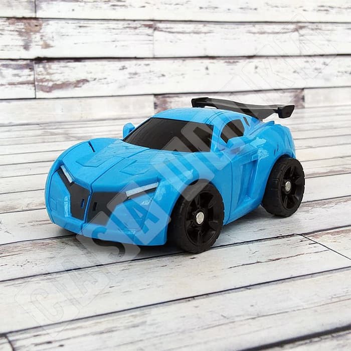 ROBOT... Tobot Mini Y Blue   Biru   2 in 1 Transformer Robot Mobil Mainan Anak