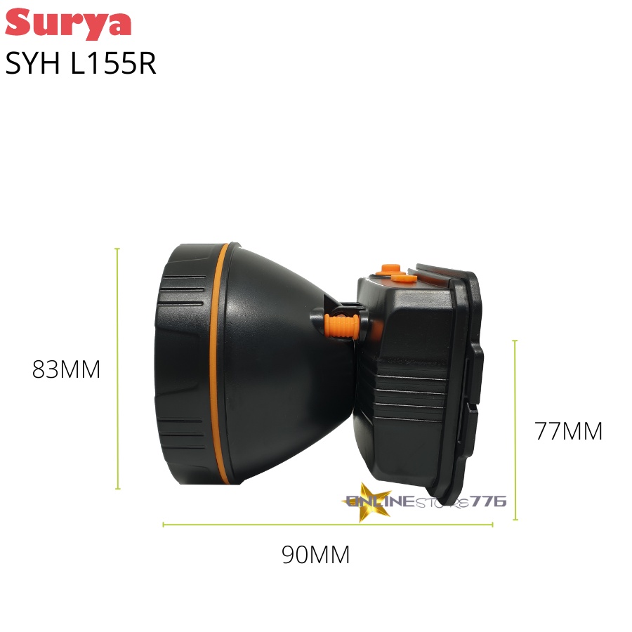 SENTER KEPALA / SENTER KEPALA SURYA SYH L155R / SURYA SYH L-155R / HEADLAMP SURYA SYH 155R /SENTER KEPALA RECHARGEABLE 15WATT / 15W