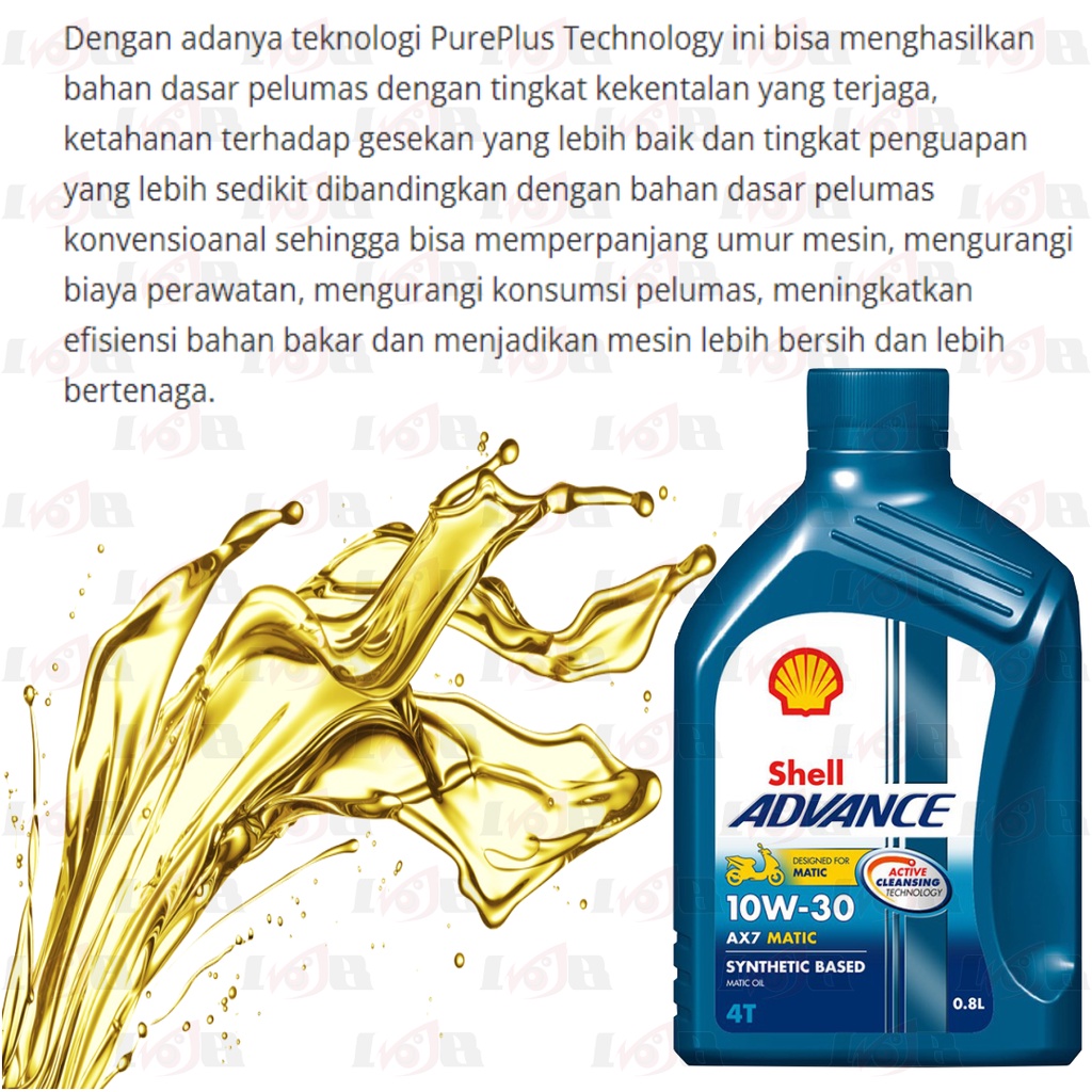 Oli Shell Matic Advance AX7 Scooter 10w30 10w40 motor matik 800ml