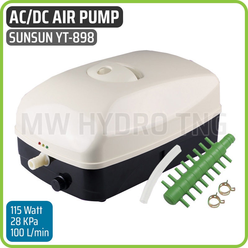 SUNSUN YT-898, AC/DC Aerator / Pompa Angin, AC-DC Air Pump YT898