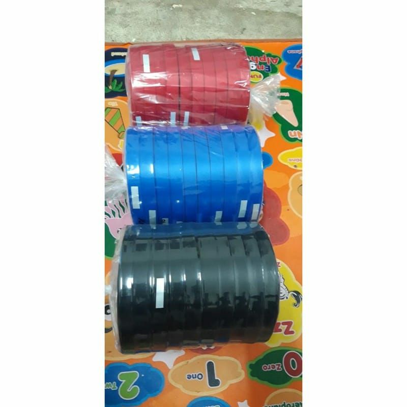 

tali lanyard 2 cm bahan tisu warna merah,hitam,biru