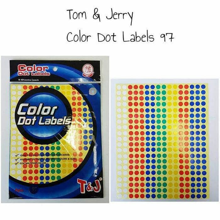 

Mainan Edukasi Anak : Stiker Sticker Bulat Tom&Jerry Color Dot Labels