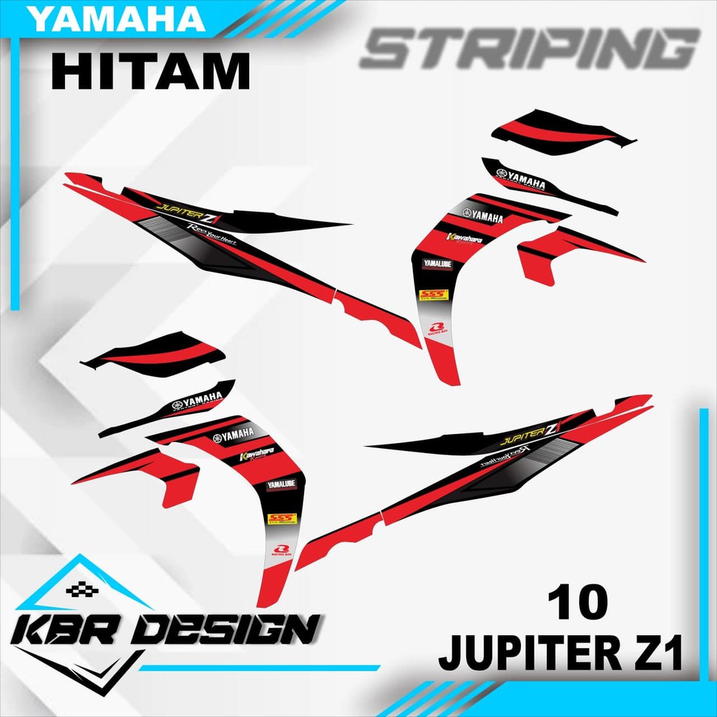 jupiter z1 (cod) stiker motor striping jupiter z1 motor yamaha motor sticker variasi Racing10