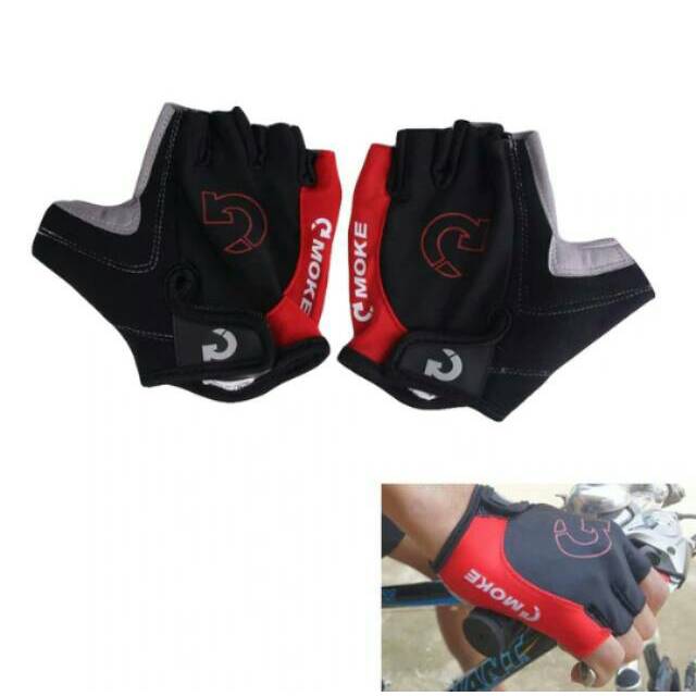 FLASH SALE Sarung Tangan Sepeda Setengah Jari Half Finger Gloves Antislip GEL