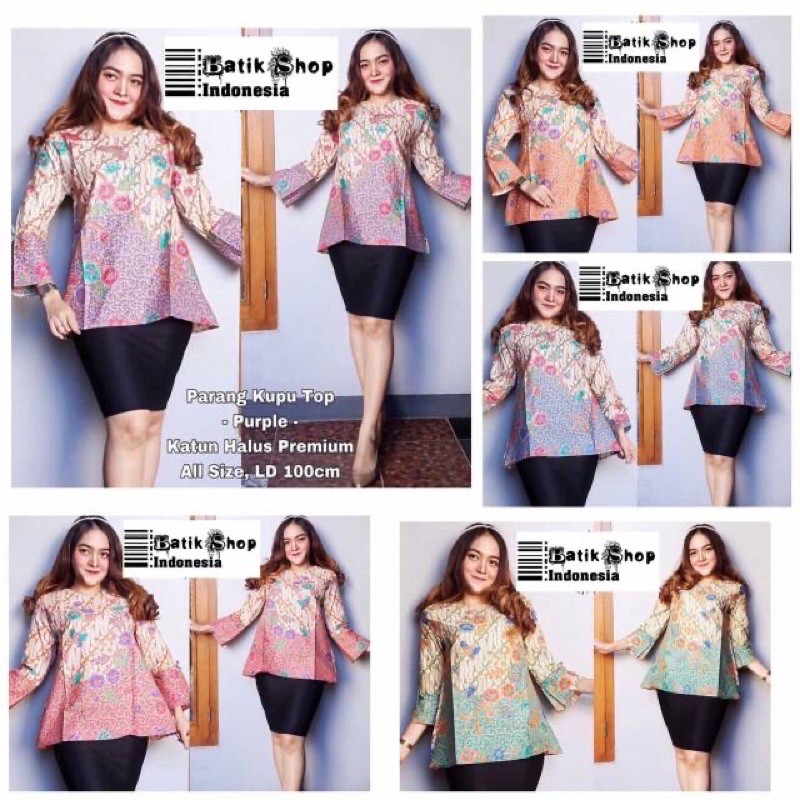 BLUS BATIK PARANG TOP MURAH BLUS BATIK KEKINIAN ATASAN BATIK MURAH ATASAN WANITA KERJA KANTOR