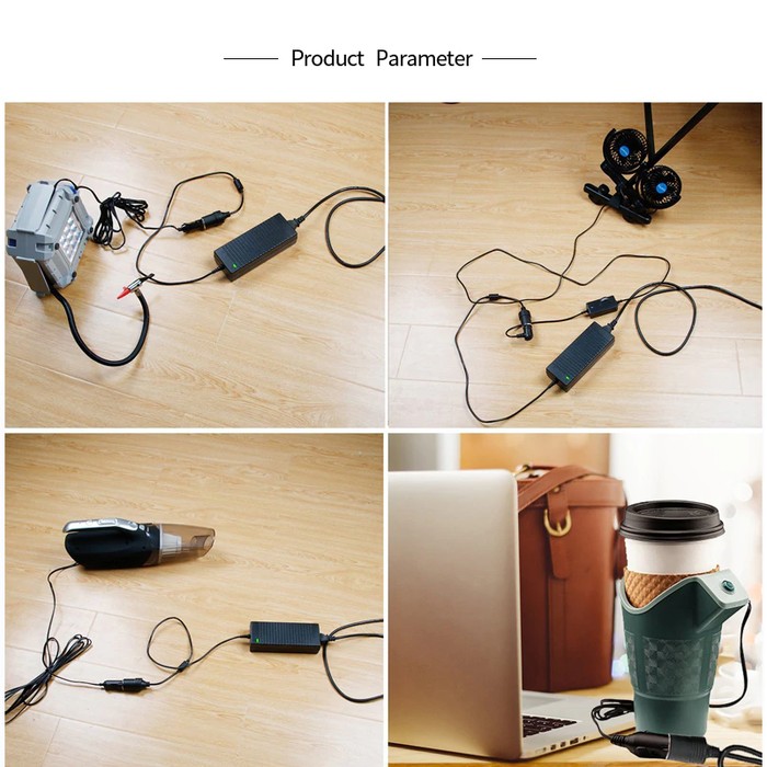 Adaptor Ac Ke Dc Pompa Ban Mobil 10 Ampere Adaptor Vacum Cleaner Mobil