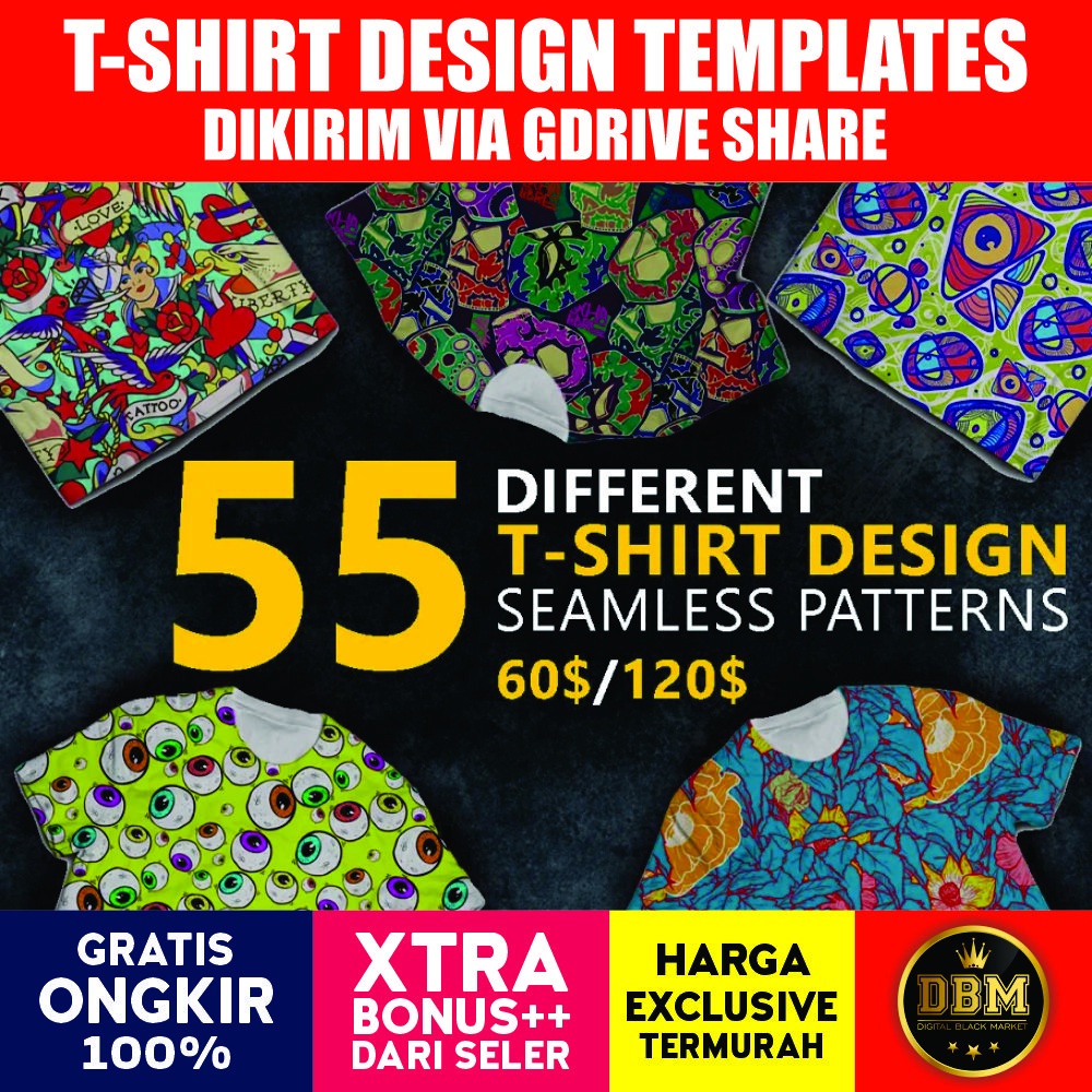 T-Shirt Design Pattern Bundle - Adobe Illustrator