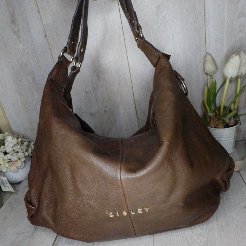 Tas SISLEY Kulit Gajah 42x30 cm Coklat Coffee