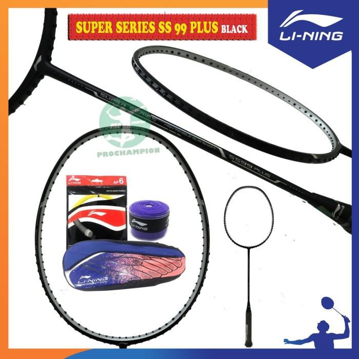 LINING SUPER SERIES SS 99 PLUS SS88PLUS RAKET BADMINTON ORIGINAL - WHITE BLUE