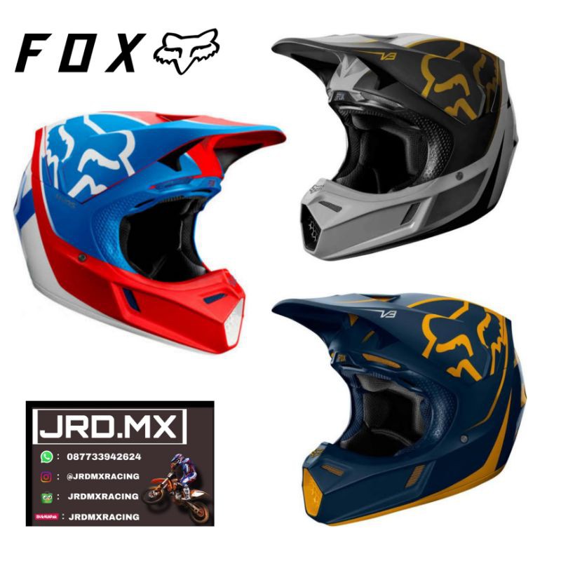 FOX V3 KILLA MVRS ORIGINAL . NOT HELM AIROH . HELM MOTOCROSS FOX