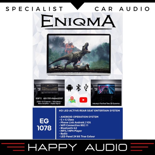 NEW Head Rest Android Mobil Monitor Clip On 10.6'' ENIGMA EG-1078 Headrest 100% Original Bergaransi 