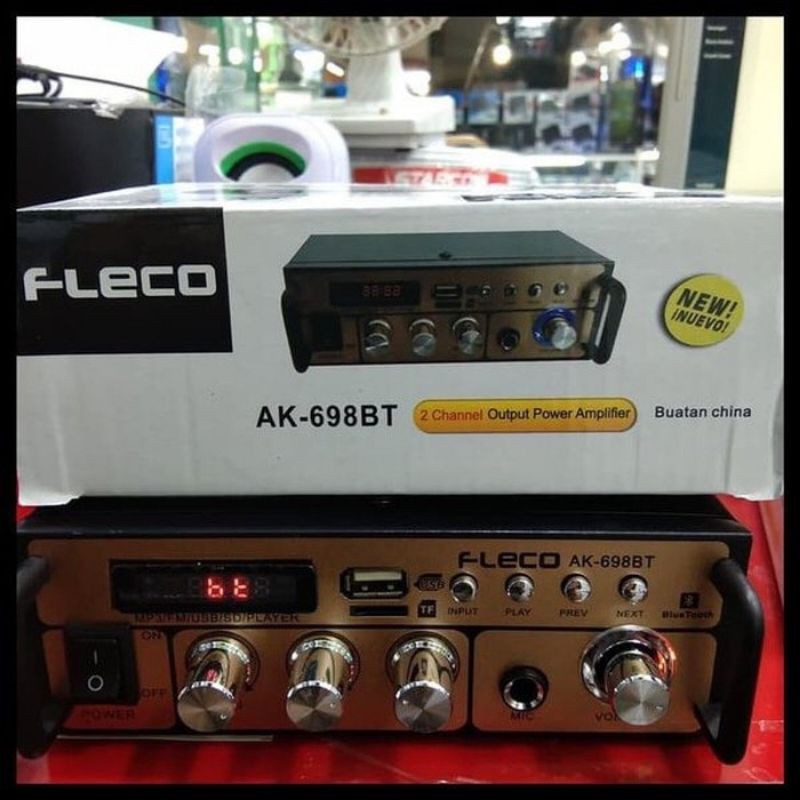 Power amplifier Bluetooth Fleco AK 698 BT/Ampli  2 Channel Mp3 Usb Radio