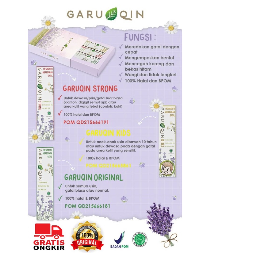 (BISA COD) GARUQIN BUNDLE - STRONG, NORMAL, KIDS Obat oles pereda kulit gatal