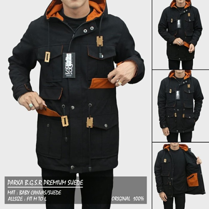 JAKET PARKA PREMIUM BGSR SUEDE PRIA GROSIR MURAH / JAKET SUPER ELEGANT