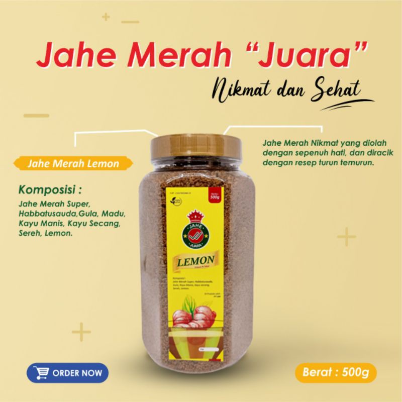 

Jahe merah juara, lemon