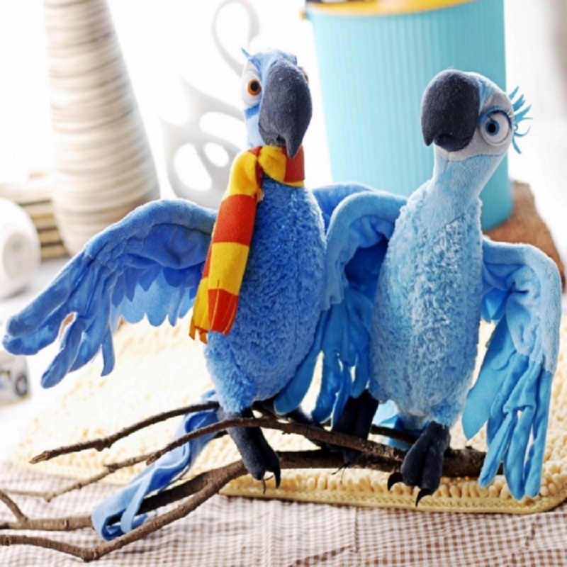 Ready Stock 30cm Rio Movie Plush Toy Parrot Bird Stuffed Animal Doll Soft for Kid Gift Toys