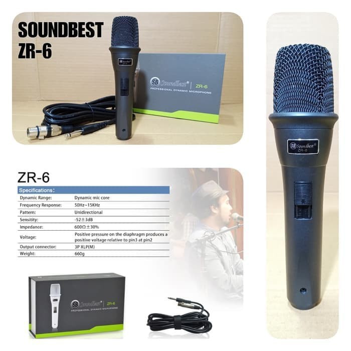 Mic Kabel Soundbest ZR 6 Profesional Dynamic Microphone Handle