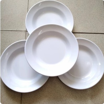 Piring Melamin Putih Polos