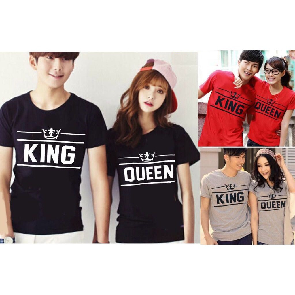 Kaos Couple / Baju Couple / Kaos Pasangan / Baju Pasangan Crown King Queen