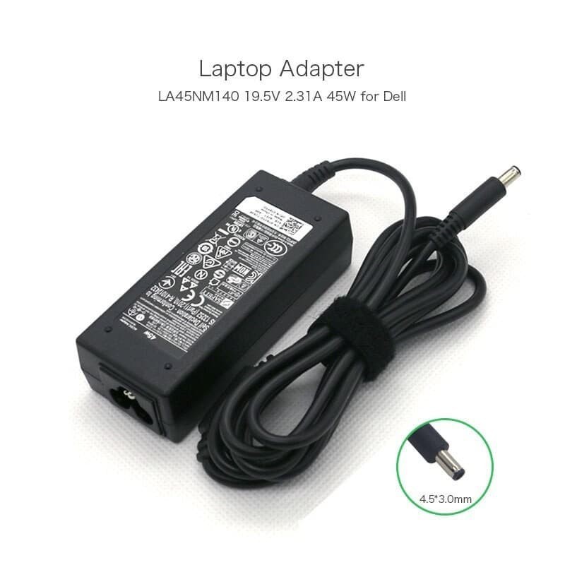 Adaptor Charger Original Dell 19.5V 2.31A Jarum DC 4.5*3.0mm 45W