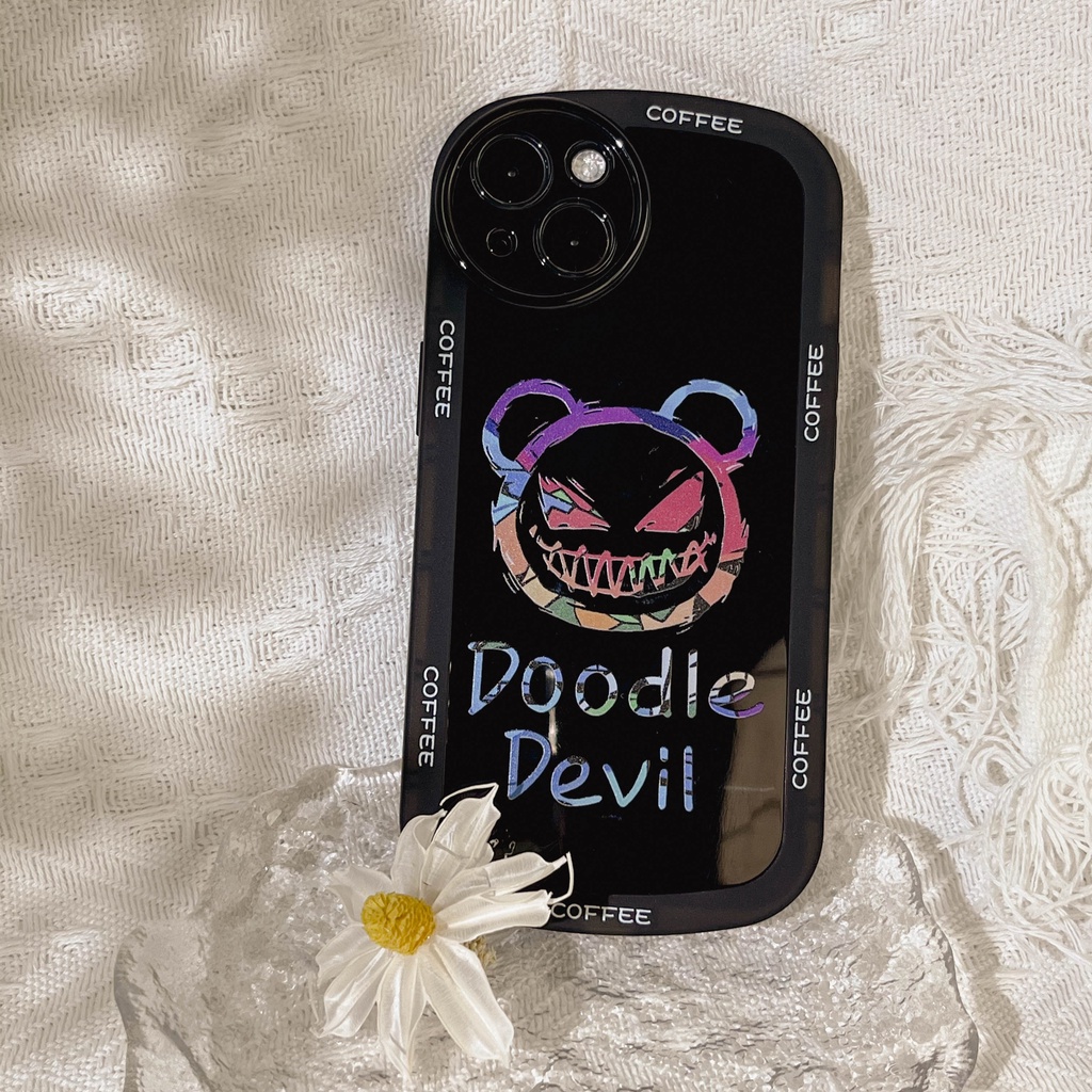 Soft Case TPU Motif Violent Bear Untuk iPhone 11 13pro 13prm 12 7Plus xs 8Plus XR 7 8 XR 11pro xs Max 12Pro